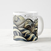 Grande Tasse Art du drapeau américain (Devant droit)