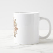 Grande Tasse Art floral mandala complexe tons bruns (Droite)