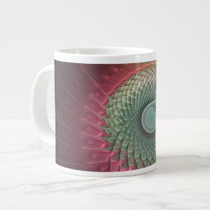 Grande Tasse Art fractal abstrait moderne coloré Escargot