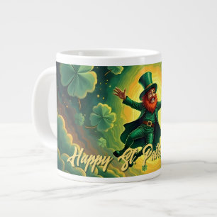Grande Tasse Art magique de la Saint-Patrick avec lutin