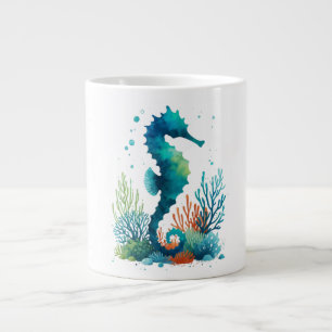 Grande Tasse art marin/de plage/côtier hippique