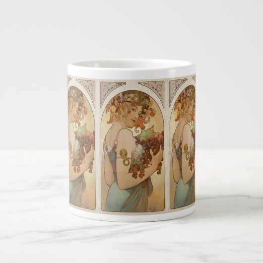 Grande Tasse Art nouveau par Alphonse Mucha-c 1897 "Fruit" (Devant)