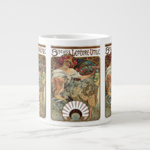 Grande Tasse Art Nouveau vintage, Biscuits par Alphonse Mucha