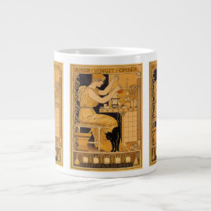 Grande Tasse Art Nouveau vintage, L'amour conquiert tout Scient