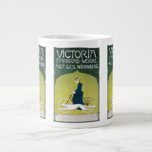 Grande Tasse Art Nouveau vintage, Victoria Fahrrad Werke, Rehm