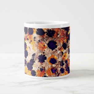 Grande Tasse Art numérique fleuri à fleur marguerite jaune