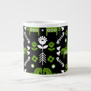 Grande Tasse Art populaire de cheval scandinave