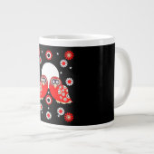 Grande Tasse Art populaire de Chouette scandinave (Devant droit)