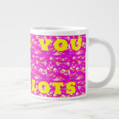 Grande Tasse Art rose fluffy thanyou thème grandes lettres (Droite)