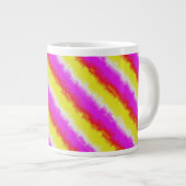 Grande Tasse Artdeco rose Jaune Artdeco Arc-en-ciel rayures (Devant droit)