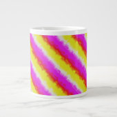 Grande Tasse Artdeco rose Jaune Artdeco Arc-en-ciel rayures (Devant)