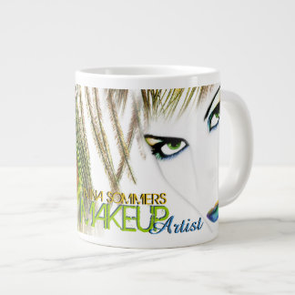 Grande Tasse Artiste De Maquillage Femme Avec Peacock Feather J