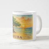 Grande Tasse Aruba Eagle Beach Divi Tree Heure Dorée (Devant droit)