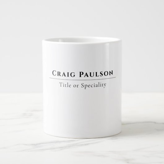 Grande Tasse Attractive Simple Professional Plain Minimalist (Devant)