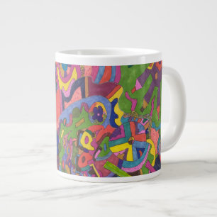Grande Tasse "Au-dessus de la tempête" Art Abstrait