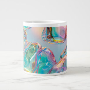 Grande Tasse Aura esthétique dégradé en métal liquide holograph