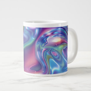 Grande Tasse Aura esthétique dégradé en métal liquide holograph
