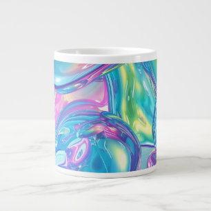 Grande Tasse Aura esthétique dégradé en métal liquide holograph