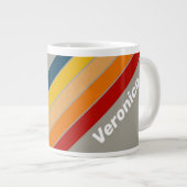 Grande Tasse Aurora Arcade rayée avec nom (Devant droit)