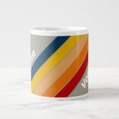Grande Tasse Aurora Arcade rayée avec nom (Devant)