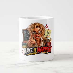 Grande Tasse Autocollant Prof Strict Fait Le Faire