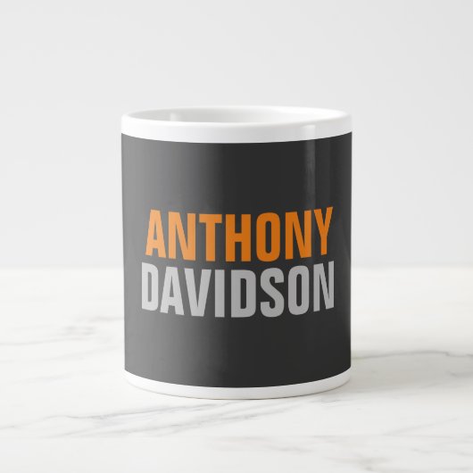 Grande Tasse Autre Parfait Cute Grey Orange Gras Texte (Devant)