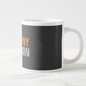 Grande Tasse Autre Parfait Cute Grey Orange Gras Texte (Droite)