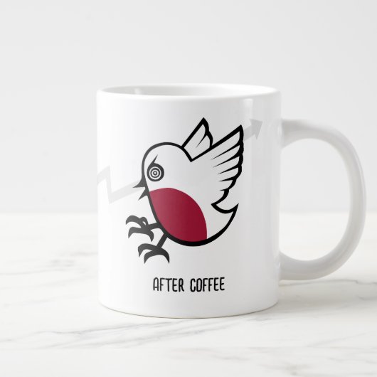 Grande Tasse Avant et après café Zombie à Frenzy Funny Robin (Droite)