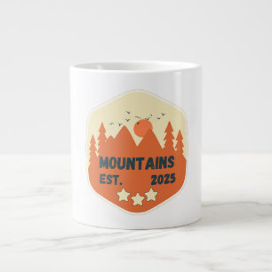 Grande Tasse Aventure attend, camping Idée, Montagnes drôle
