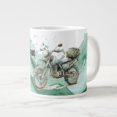 Grande Tasse Aventure en moto verte (Devant droit)