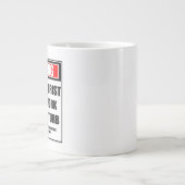 Grande Tasse Avertissement Acupuncturiste Dur Au Travail Ne Dér (Devant)