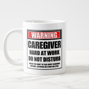 Grande Tasse Avertissement Aidant Travaille Fort Ne Pas Dérange