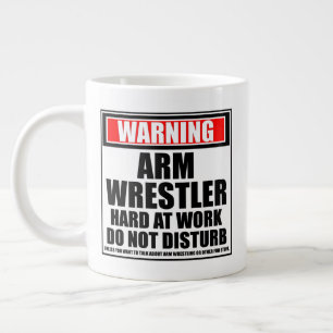 Grande Tasse Avertissement Arm Lutteur Dur Au Travail Ne Dérang