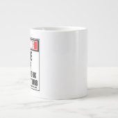 Grande Tasse Avertissement Cavalier de Trike Au Travail Ne Pas  (Devant)