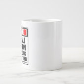 Grande Tasse Avertissement Champion De Handball Dur Au Travail (Devant)
