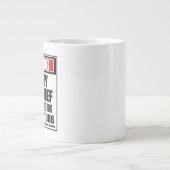 Grande Tasse Avertissement Chef des pompiers adjoint dur au tra (Devant)