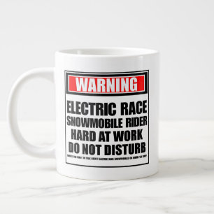 Grande Tasse Avertissement Courses Électriques Motoneige Rider
