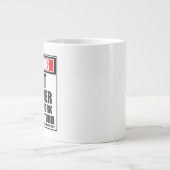 Grande Tasse Avertissement Dart Thrower Hard Au Travail Ne Dist (Devant)