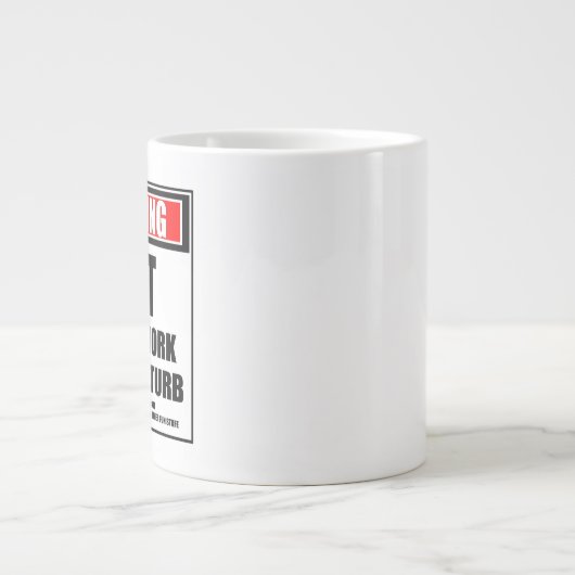 Grande Tasse Avertissement EMT Dur Au Travail Ne Dérangez Pas (Devant)