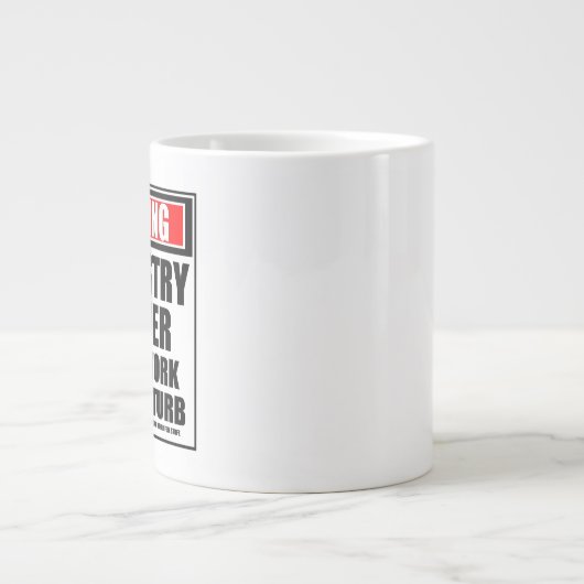 Grande Tasse Avertissement Enseignant En Chimie Dur Au Travail (Devant)