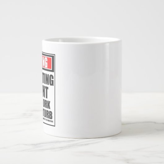 Grande Tasse Avertissement Étudiant Comptable Dur Au Travail (Devant)