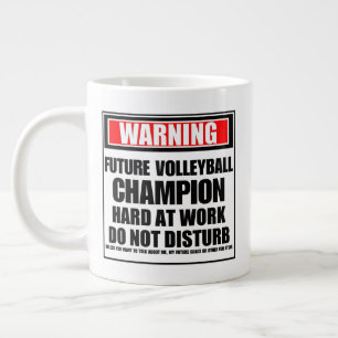 Grande Tasse Avertissement Futur Champion De Volleyball Au Trav