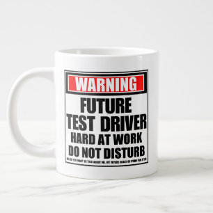 Grande Tasse Avertissement Futur Pilote De Test Dur Au Travail
