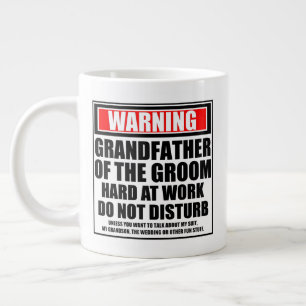 Grande Tasse Avertissement Grand-père du marié au travail achar