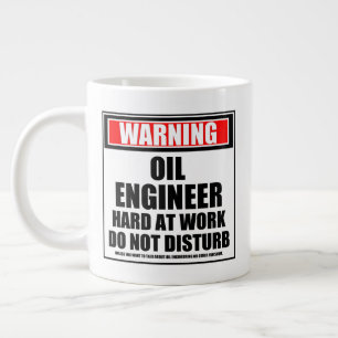 Grande Tasse Avertissement Ingénieur À Huile Dur Au Travail Ne
