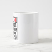 Grande Tasse Avertissement Instructeur d'aérobic dur au travail (Devant)