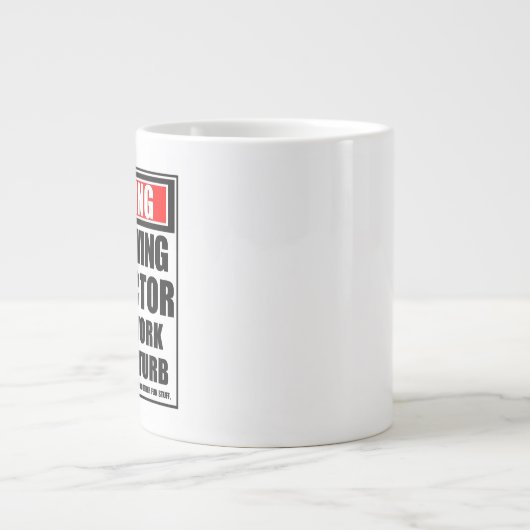 Grande Tasse Avertissement Instructeur De Plongée De Grotte Dur (Devant)