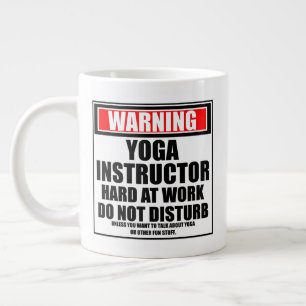 Grande Tasse Avertissement Instructeur de Yoga dur au travail