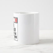 Grande Tasse Avertissement Le Gestionnaire D'Hôtel Dur Au Trava (Devant)