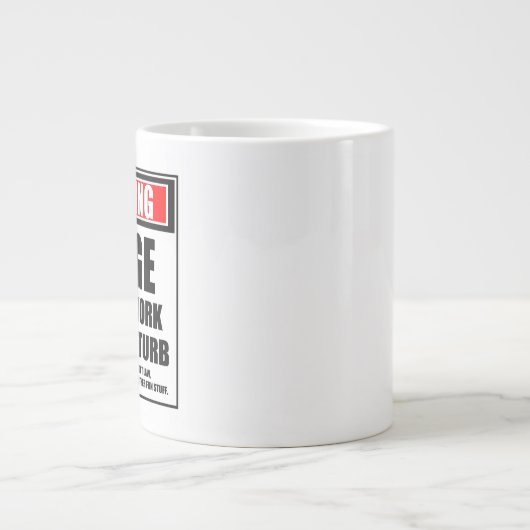 Grande Tasse Avertissement Le Juge Dur Au Travail Ne Disturbe P (Devant)